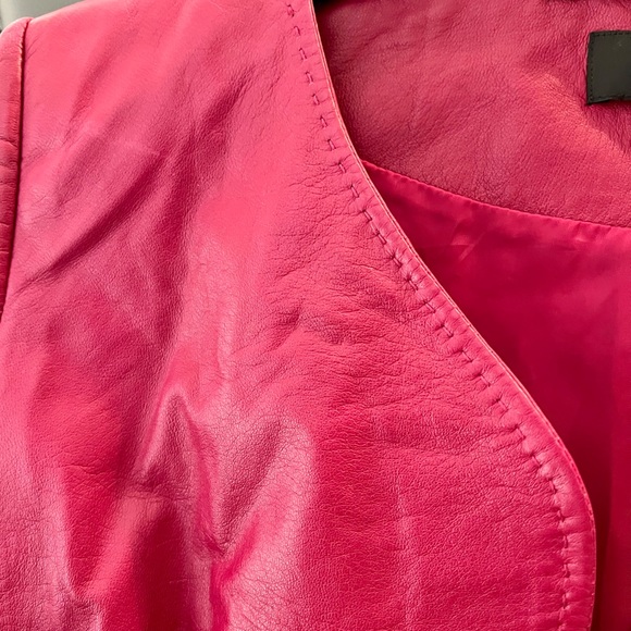 Brand new unused Burgundy Escada Leather Jacket - Picture 14 of 15